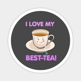 BEST FRIENDS FUNNY CUTE TEA CUP Magnet